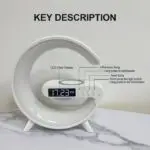 5IN1 Smart wireless Charger Table Lamp Bluetooth Speaker Alarm Clock RGB Colorful Atmosphere Lights - Image 3