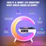 5IN1 Smart wireless Charger Table Lamp Bluetooth Speaker Alarm Clock RGB Colorful Atmosphere Lights - Image 2
