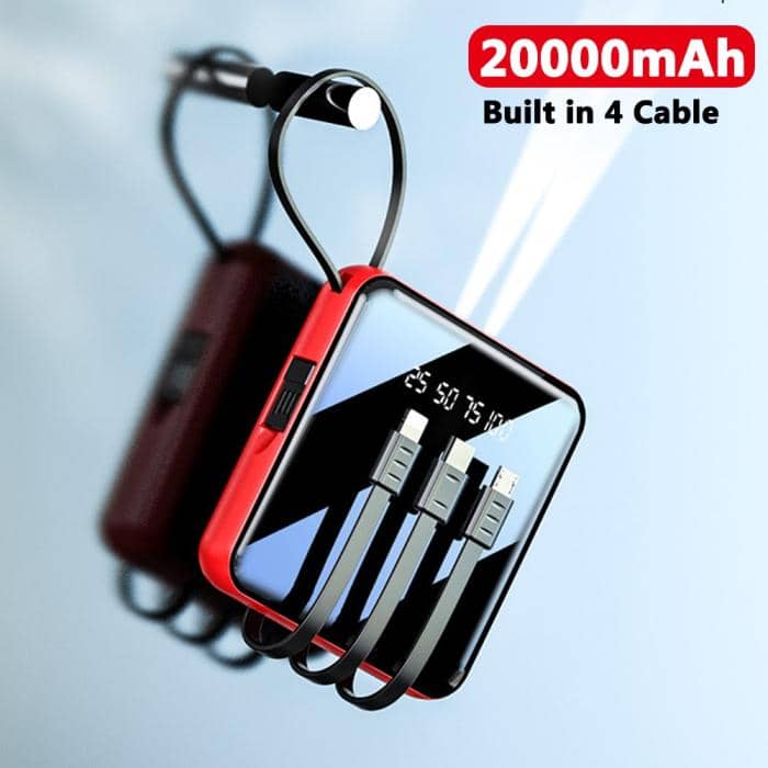 1780494853-6260843ebbd0c 20000 MAH Powerbank with LED Display and All in One Cable set - Image 1