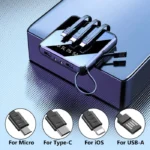 20000 MAH Powerbank with LED Display and All in One Cable set - Image 3