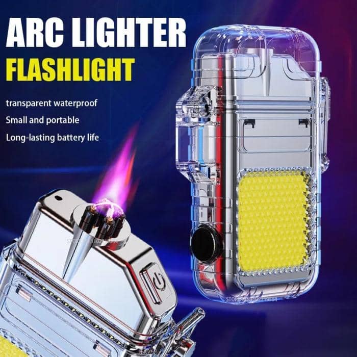 1780495407-64ac8734066bb Waterproof Rechargeable Electric ARC Plasma Lighter with Flashlight - Image 1