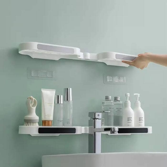 1780547738-69327e6a4667c 180 Degree Corner Rotating Wall-mounted Bathroom Organizer Storage Rack - KD098 - Image 1